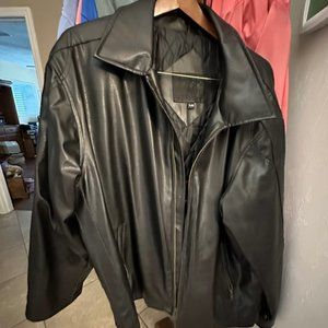 Faux Leather Men's Jacket, XL